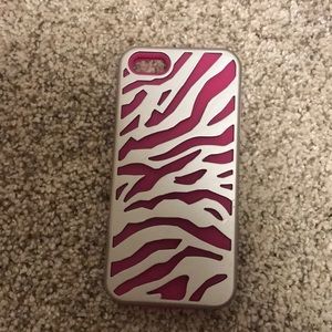 Zebra patterned iPhone 5 or 5s case